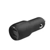 Automobilinis USB-A įkroviklis su dviem prievadais 12W x2 Juodas