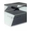 NeXtime klok 8171 Cubic, 43,5x37 cm, sieninis, juoda/balta/pilka