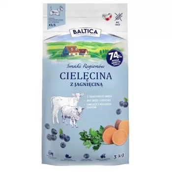 BALTICA regional flavours Small breeds Veršiena su ėriena - sausi šunų ėdalai - 3kg