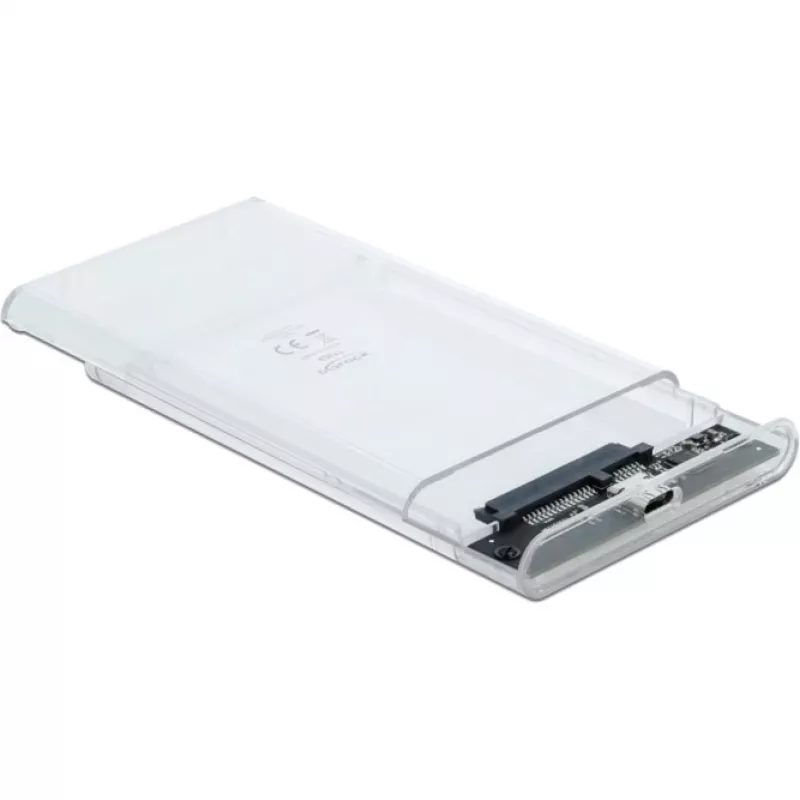 Išorinis HDD/SSD dėklas DeLOCK 42617, permatomas, USB Type-C, 10 Gbps