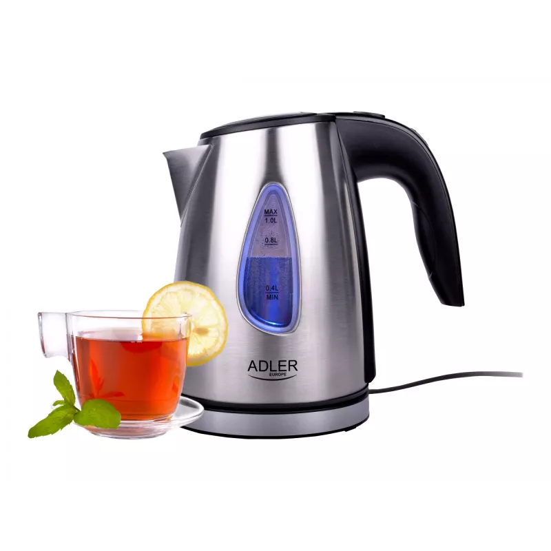 Adler AD 1203 elektrinis virdulys 1 L sidabrinis 1630 W