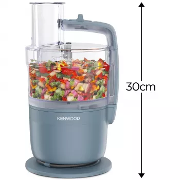 Smulkintuvas Kenwood FDP23.140GY MultiPro Go – kompaktiškas nešiojamas pjaustytuvas, pilka spalva