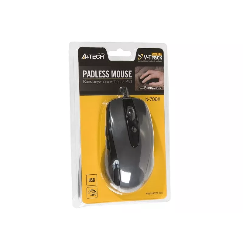 A4Tech N-708X pelė USB Type-A Optinė 1600 DPI Dešinei rankai