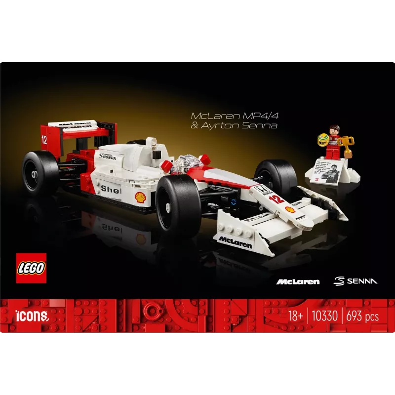 LEGO ICONS McLaren MP4/4 Ayrton Senna 10330 – konstruktorius modelis suaugusiems