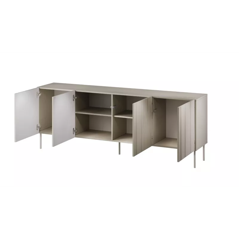 Komoda Cama Meble ISLA 2000x400x750 mm, kašmyro matinis, medžio drožlių plokštės rėmas