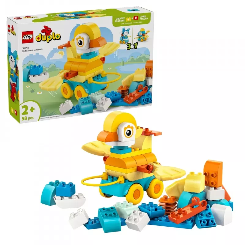 LEGO DUPLO 3-in-1 Gyvūnai ant ratų 10448