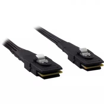 Inter-Tech vidinis SAS kabelis - Serial ATA 150/300/600 - 36 PIN 4iMini MultiLane į 36 PIN 4iMini MultiLane - 50 cm - užfiksuojamas - Juodas