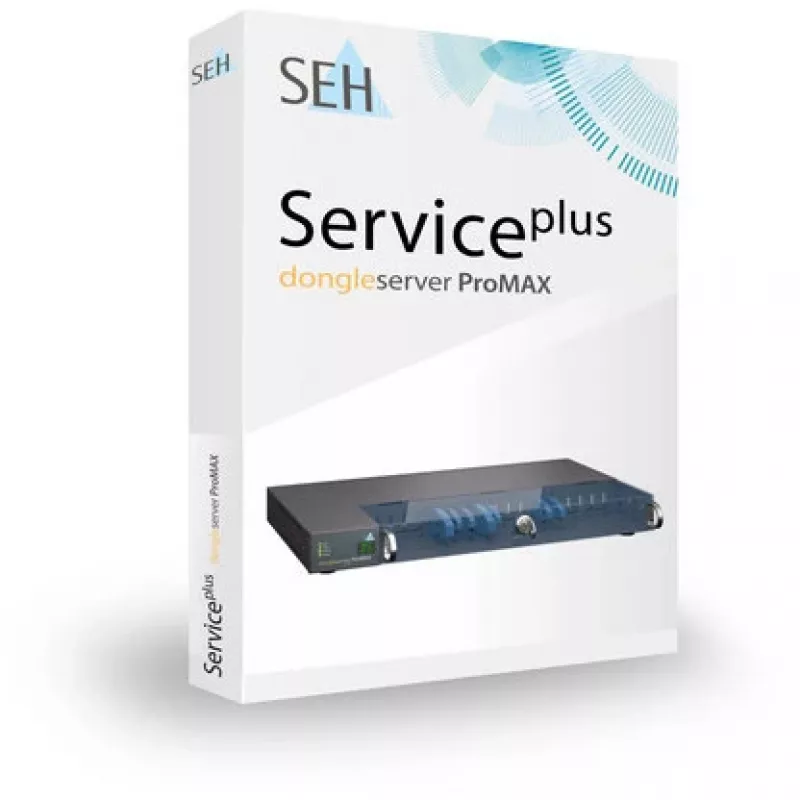 SEH dongleserver ProMAX tinklinis raktų serveris Ethernet LAN juoda mėlyna