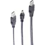 USB kabelis ShiverPeaks BS77150 0,6 m 2x USB A – Mini-USB B juodas