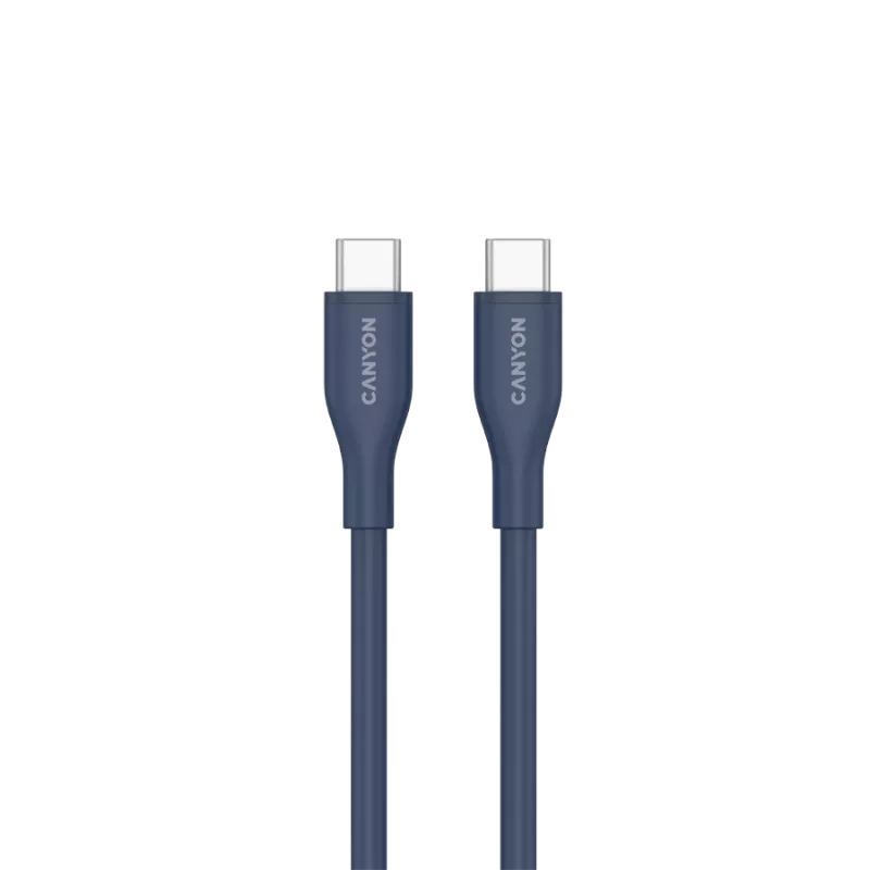 CANYON CC60SC10 USB-C į USB-C laidas 60W 1m Silikoninis Tamsiai mėlynas