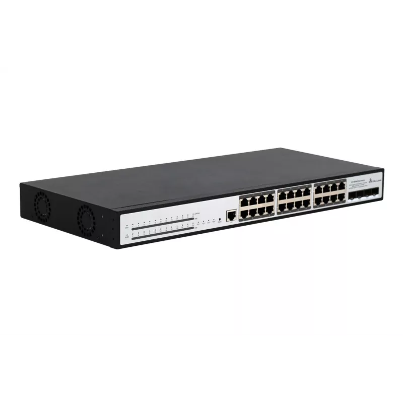 Valdomas jungiklis Extralink Chiron Pro 24x RJ45 1000Mb/s PoE 4x SFP+ L3 370W