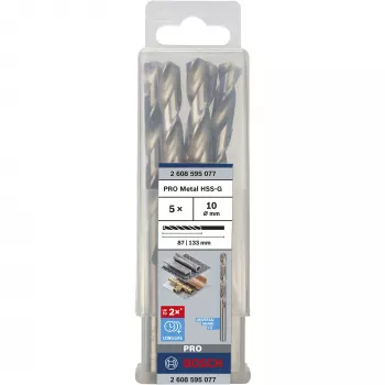 Gręžtų rinkinys Bosch HSS-G 5 vnt 1 cm skersmens