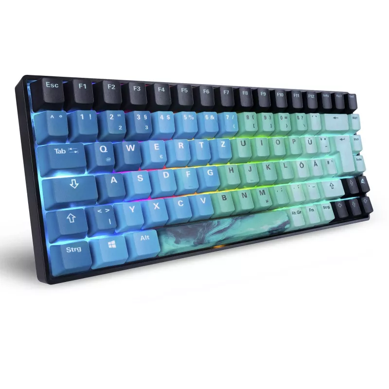 Mechaninė žaidimų klaviatūra Sharkoon SKILLER SGK50 S3 Ultimate Rev2 mėtų mėlyna QWERTZ išdėstymas