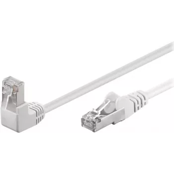 Wentronic Goobay CAT 5e Patch Laidas 1x 90° kampu, F/UTP, Baltas, 10 m - CCA vario mišinys, 1x RJ45 kištukas 90° (8P8C) (94183)