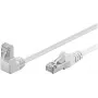 Wentronic Goobay CAT 5e Patch Laidas 1x 90° kampu, F/UTP, Baltas, 10 m - CCA vario mišinys, 1x RJ45 kištukas 90° (8P8C) (94183)