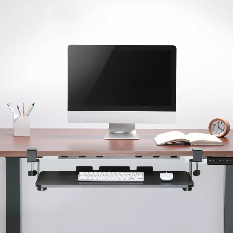 Maclean MC-839 stumdoma lentyna klaviatūrai ir pelei | Po stalu tvirtinamas laikiklis | Ergonomiška darbo vietos sistema