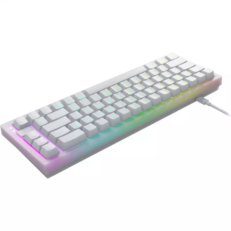 CHERRY K5V2 kompaktiška žaidimų klaviatūra USB QWERTY angliškas išdėstymas balta 67 klavišai RGB LED