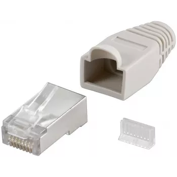 RJ45 kištukas Goobay CAT 5e STP ekranuotas su įtempimo mažinimo gaubtu