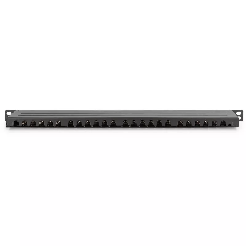 Patch Panel Digitus CAT 6 Class E High Density Shielded 24 prievadų 0,5U juodas