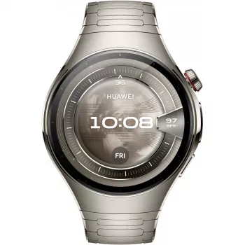 Išmanusis laikrodis HUAWEI WATCH 5, 1,5 col. AMOLED, 466×466, 46 mm titaninis korpusas, Wi‑Fi, GPS, sidabrinis