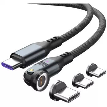 USB-C laidas 4smarts GravityCord 240W 1,8 m – USB-C į USB-C didelės galios įkrovimui ir duomenims