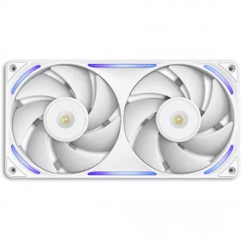 NZXT F280X RGB 140 mm ARGB korpuso ventiliatoriai – balti, 2 vnt. pakuotė