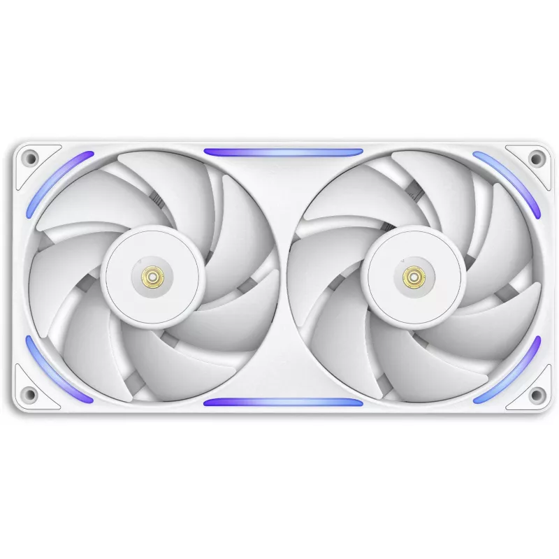 NZXT F280X RGB 140 mm ARGB korpuso ventiliatoriai – balti, 2 vnt. pakuotė
