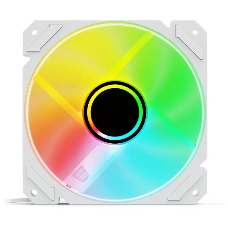 Ventiliatorius SHARKOON SHARK Mirror RGB PWM 120mm Baltas