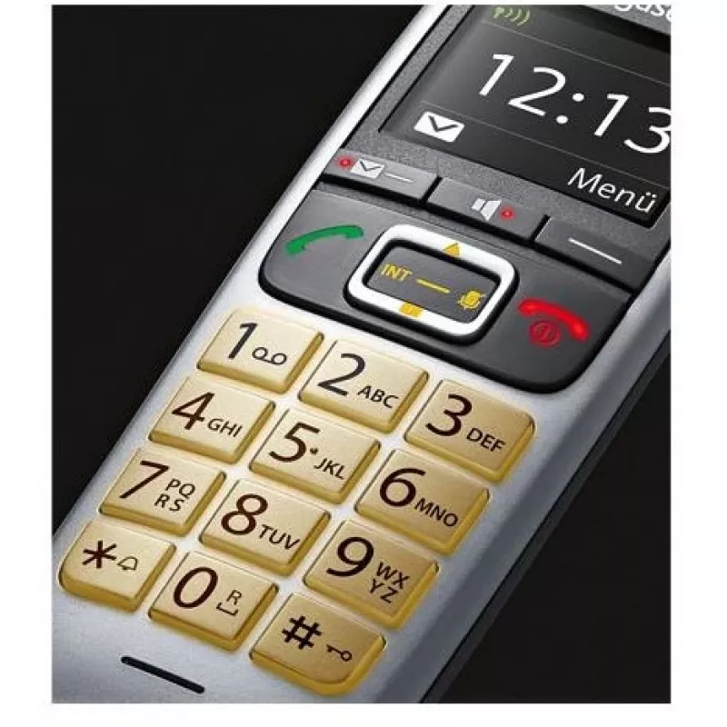 Gigaset E560 belaidis DECT telefonas su skambučio numerio atpažinimu, juodas/sidabrinis
