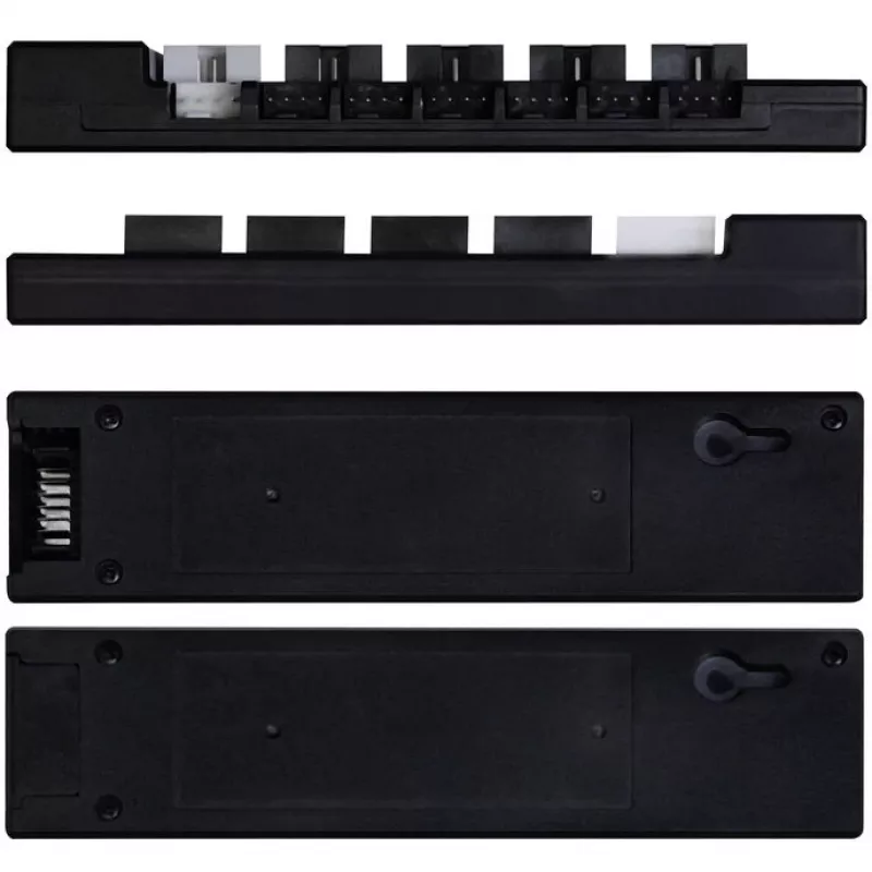 USB ir PWM šakotuvas Lian Li EDGE HUB EG-HUB01B — 4× USB, 6× PWM ventiliatorių prievadai