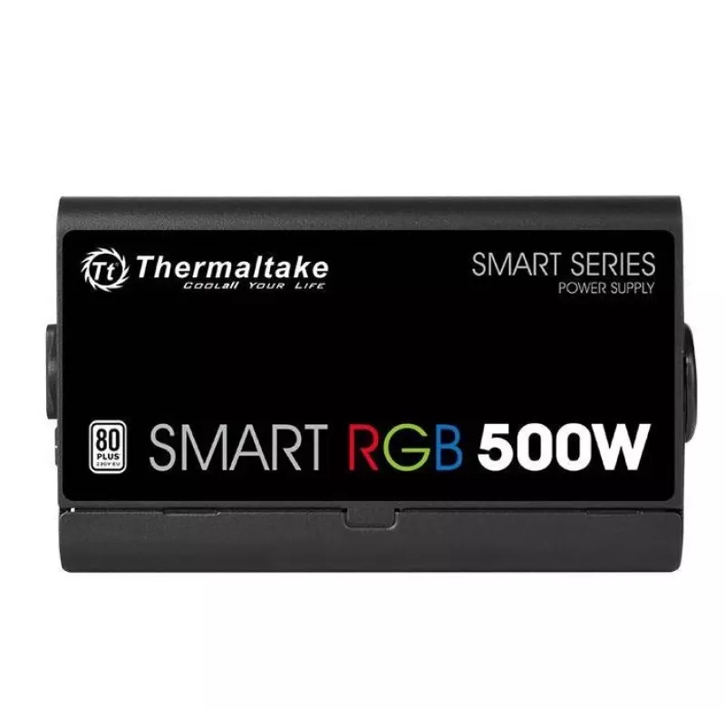 Thermaltake SMART RGB PS-SPR-0500NHSAWE-1 - Maitinimo blokas (vidinis) - ATX12V 2.3 - 80 PLUS - AC 230 V - 500 W - aktyvus PFC - juoda