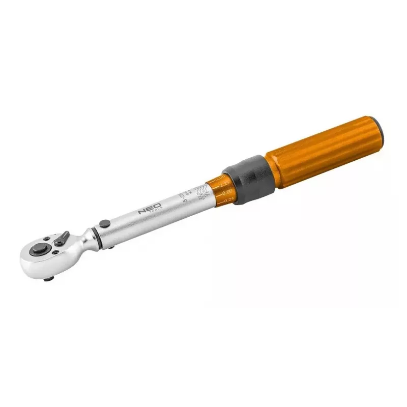 Neo Tools 1/4 abipusis dinaminis veržliaraktis, 5-25 Nm, 21 dalių rinkinys