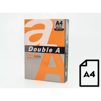 Spalvotas popierius Double A, 80g, A4, 500 lapų, Safrano