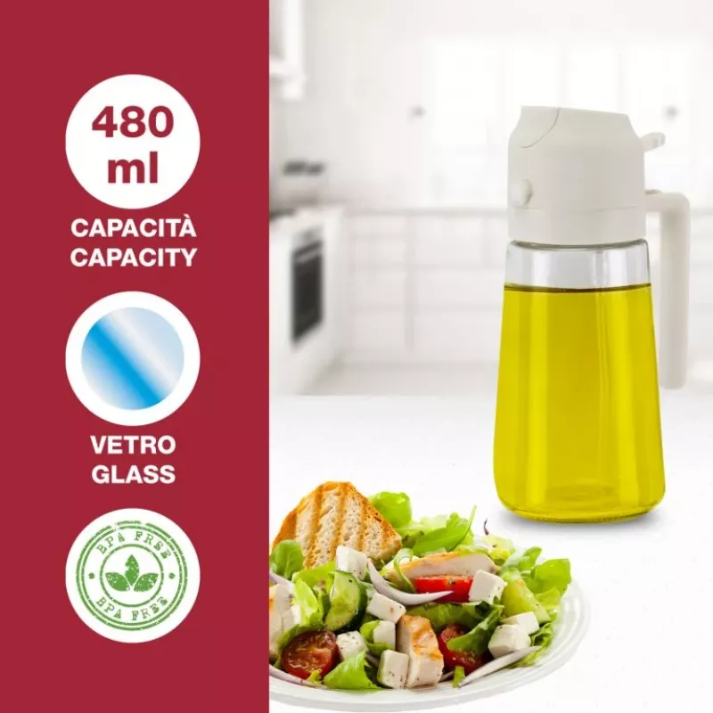 Beper C102SPE004 – 2-in-1 purškiklis ir dozatorius aliejui bei padažams, 480 ml