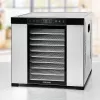 Džiovintuvas maistui Rommelsbacher DA1050, nerūdijantis plienas, 5 padėklai (10 nerūdijančio plieno padėklų), reguliuojama 35–75 °C, 99 h laikmatis, 1,6 m² džiovinimo plotas