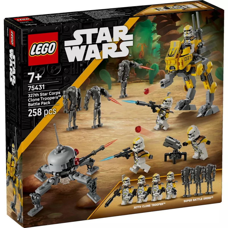 LEGO Star Wars 327th Star Corps Clone Troopers Battle 75431 – 258 dalių, 7 minifigūrėlių, nuo 7 metų