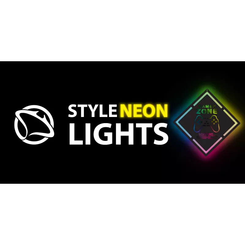 LED neoninis ženklas MANTA MASNL132RGB GAMER ZONE, RGB apšvietimas sienai