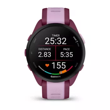 Išmanusis laikrodis GARMIN Forerunner 165 Music, 43 mm polimerinis korpusas, 1,2 colio AMOLED 390x390, GPS/GLONASS/Galileo, 5 ATM, 11 dienų baterija