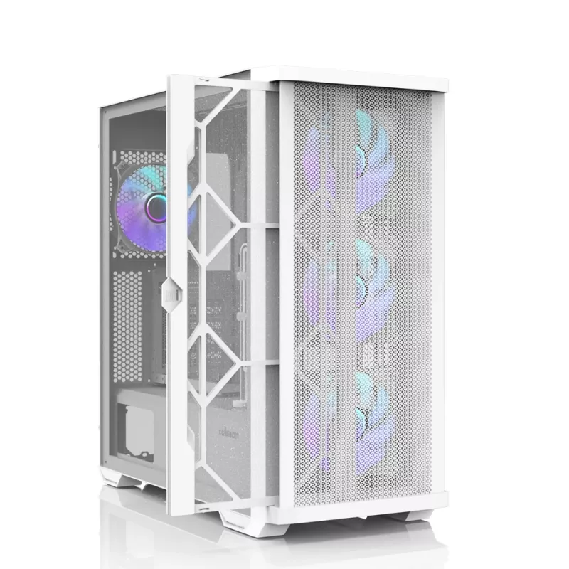 Zalman Z10 DUO ATX korpusas baltas su ZM-IF120 x4 ventiliatoriais