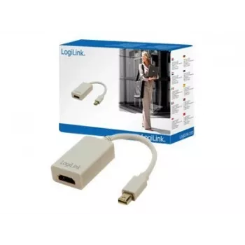 LOGILINK Mini DisplayPort į HDMI Type A adapteris CV0036A, 0,1 m, pilka