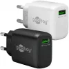 USB-A QC greitasis įkroviklis (18 W) (juodas)