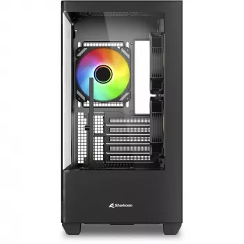 PC korpusas Sharkoon Elite Shark CM100 Tower Micro-ATX, be maitinimo šaltinio, juodas