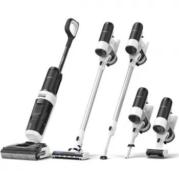 Šlapi ir sausi grindų valiklis Tineco Floor One Switch S6 Stretch Plus White – belaidis kietų grindų valymo prietaisas