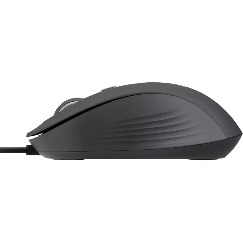 Logitech Signature Wired M520 versijai skirta laidinė optinė pelė USB-C Plug-and-Play Windows/Mac/Chrome/PC/nešiojamiesiems kompiuteriams - grafito spalva