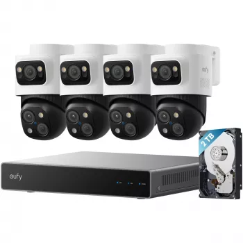 NVR apsaugos vaizdo registratorius Eufy S4 Max – 8 kanalų, 4K (3840×2160), HDD 2 TB (iki 16 TB), juoda/pilka/balta
