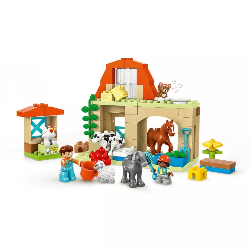 Konstruktorius LEGO DUPLO Ūkio gyvūnų priežiūros rinkinys 10416 – 74 detalės, 2 figūrėlės, nuo 2 metų