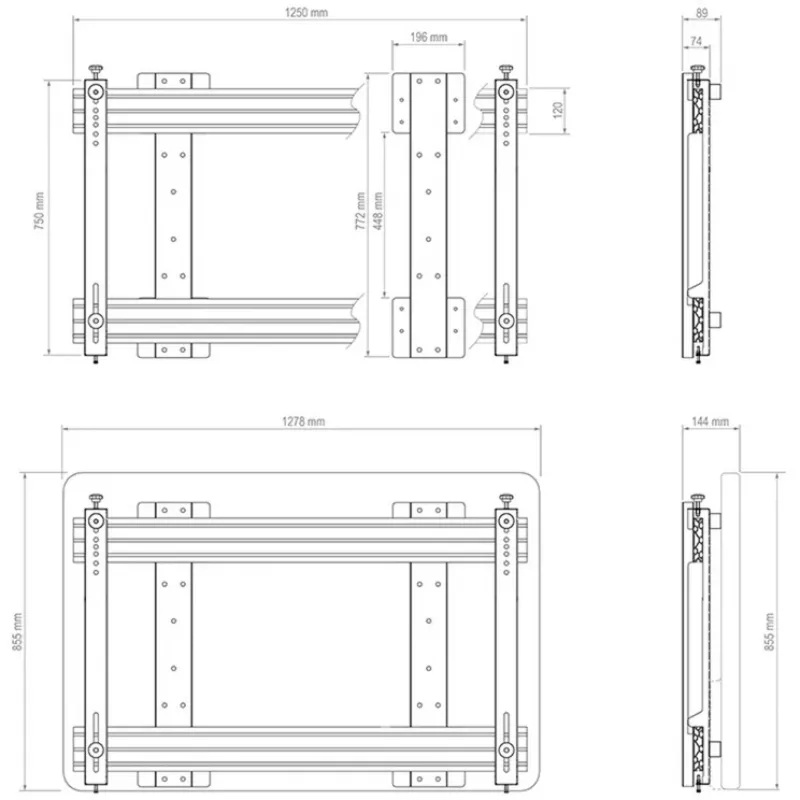 Sieninis laikiklis „Hagor WH“ Cisco WebEx Board 55 inch / Board Pro 55 inch juodas 50 kg 139,7 cm