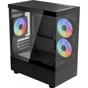 Kompaktiškas kompiuterio korpusas Micro/Mini-ITX AEROCOOL Geh Viewport Mini-G-BK-v4 ARGB juodas