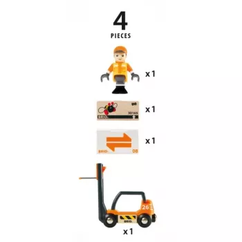 Žaidimo transporto priemonė ir bėgių aksesuaras Ravensburger BRIO 33573 – 4 dalių įvairiaspalvis rinkinys, rekomenduojamas nuo 0,3 metų