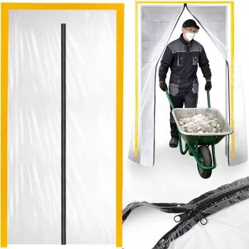 Dulkių barjeras durims remontui XXL, dulkių uždanga 230×135 tiesi